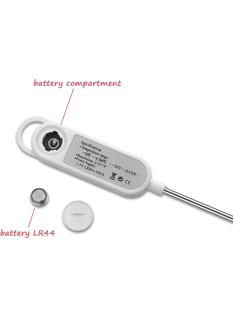 MOSH Digital Meat Thermometer Instant Read - Food Probe Temperature Sensor, LCD Display, Celsius/Fahrenheit Switch, Fast & Accurate, 5.6" Stainless Steel, for BBQ, Kitchen, Cooking - Image 5