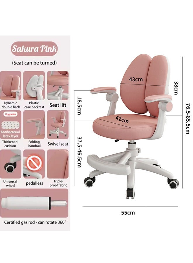 Generic Kids Desk Chair Height Adjustable Chair Ergonomic Chair Kids Office Chair Kids Computer Chair Breathable mesh and high Rebound Sponge Material for Families Schools and Offices  - Image 2