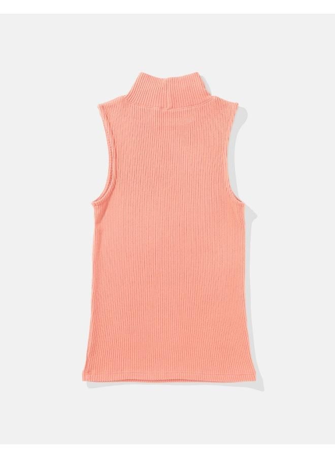 American Eagle AE Ribbed Mock Neck Tank Top - Image 2