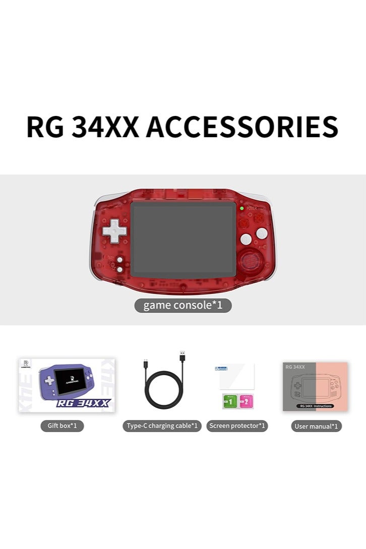 ANBERNIC  RG34XX Retro Handheld Game Consoles RG34XX Classic Retro Gaming Console 32+64G Card  rg34xx Portable Gaming Console Linux 64-bit 3500mAh Battery WiFi Bluetooth HD and TV  - Image 1