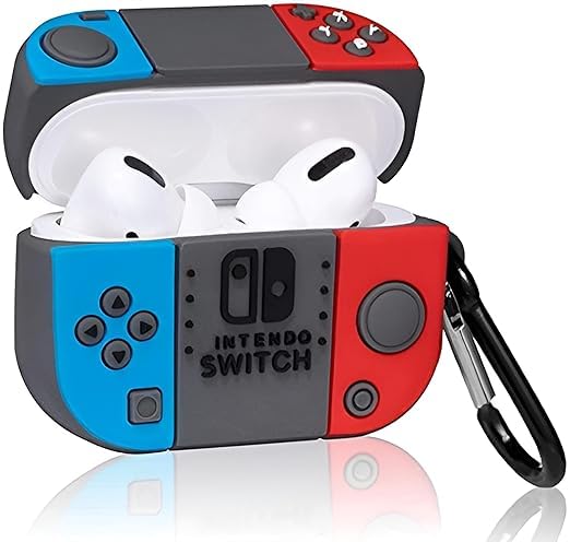Emoh Roced Compatible for AirPods Pro 2 Case with Keychain, Drop Protection, Protective Case, Supports Wireless Charging Cover for AirPods Pro 1st/2nd Generation (2022/2019)- (Nintendo) - Image 1