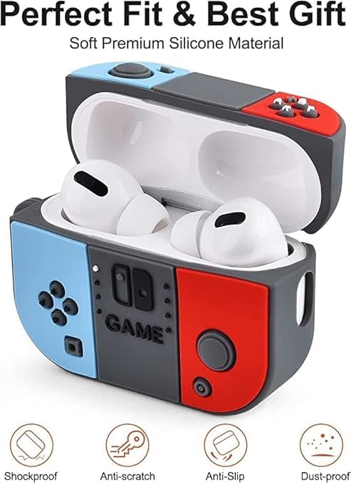 Emoh Roced Compatible for AirPods Pro 2 Case with Keychain, Drop Protection, Protective Case, Supports Wireless Charging Cover for AirPods Pro 1st/2nd Generation (2022/2019)- (Nintendo) - Image 5