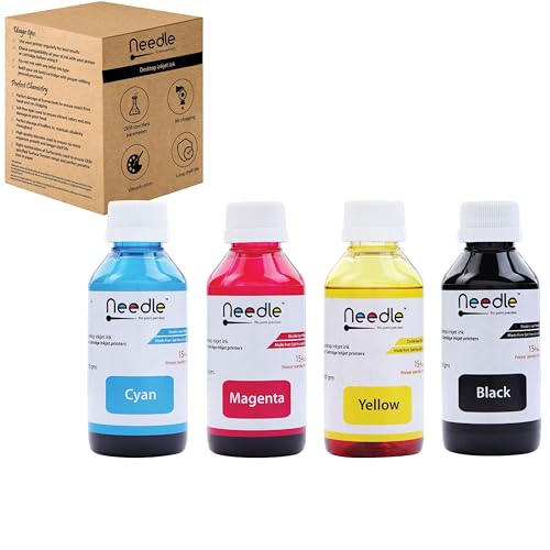 needle ; Pin point precision Needle 4x100gms Cartridge Inkjet Ink Refill | Made in India | Compatible with Inkjet Printers | Easy Ink Refilling Solution (CMYK) - Image 2