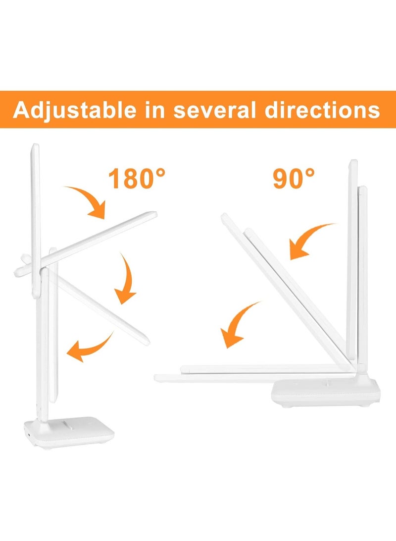 LED Desk Lamp Dimmable Table Lamp with 3 Color Modes 5 Brightness Levels Touch Control Eye-Caring Desk Lamp with USB Port for Reading Bedroom Study - Image 3