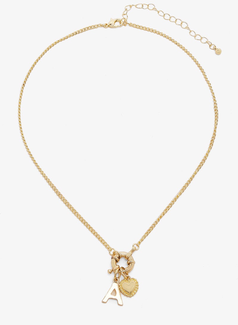 ايلا قلادة بتفاصيل ذهبية مع تعليقات - Image 1