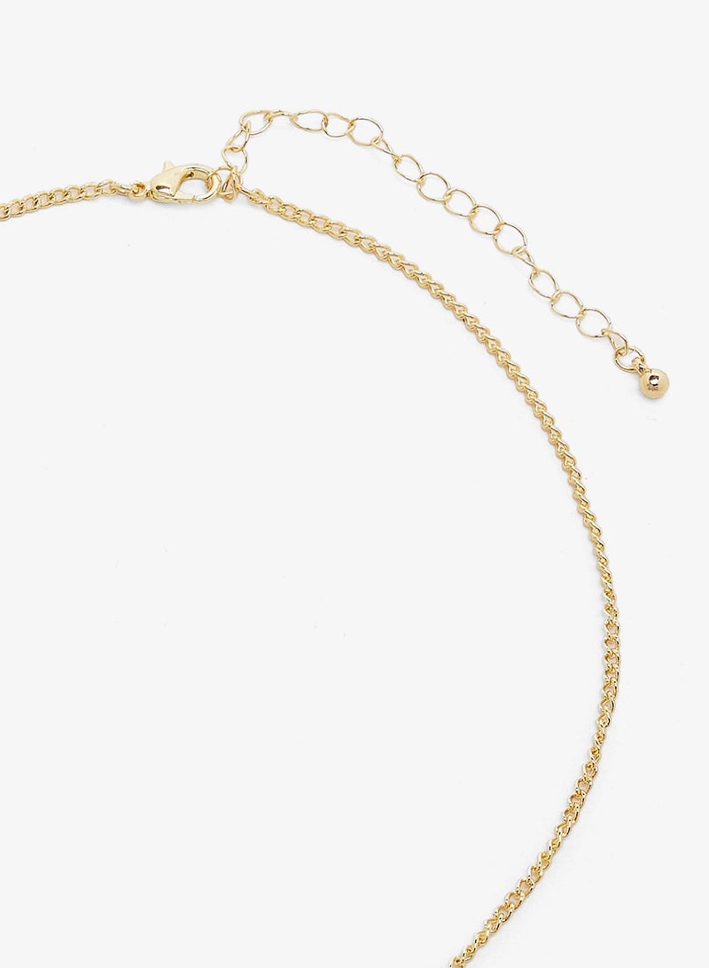 ELLA Gold Detail Necklace With Charms - Image 4