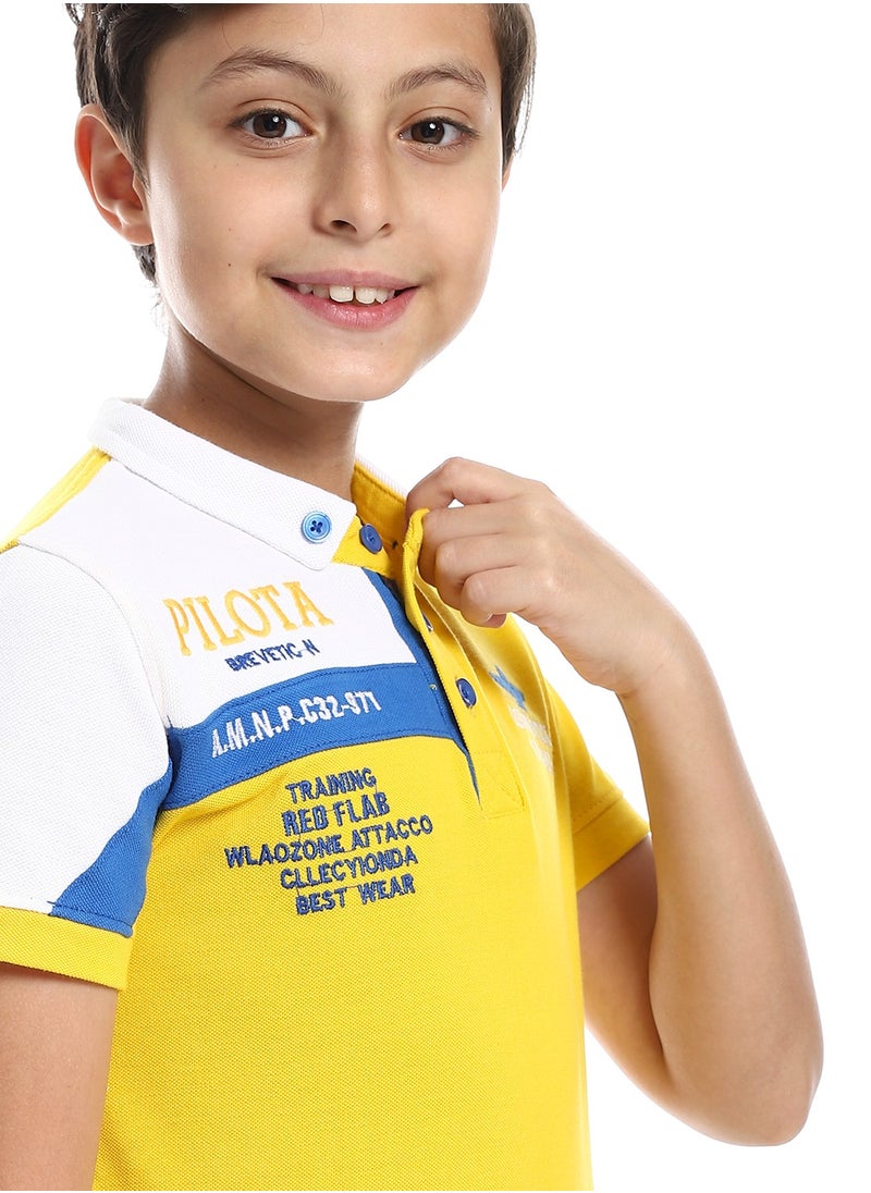 Caesar - Boys Collared Neck Polo Shirt - Image 1