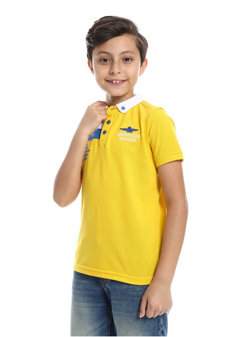 Caesar - Boys Collared Neck Polo Shirt - Image 1