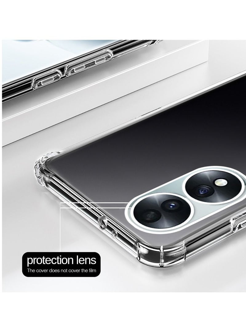 BORTONY Honor 70 Clear Case Cover Shockproof flexible Silicone Bumper Cover Transparent Anti scratch TPU Full Camera Protection designed for Honor 70 - Image 5