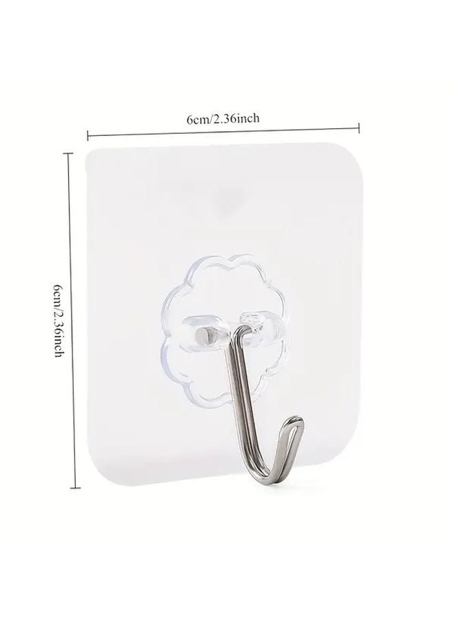 16 قطعة من خطافات التخزين الشفافة القوية الخالية من الثقوب والخياطة، رف نانو حائطي قوي وملصقات تخزين - Image 4