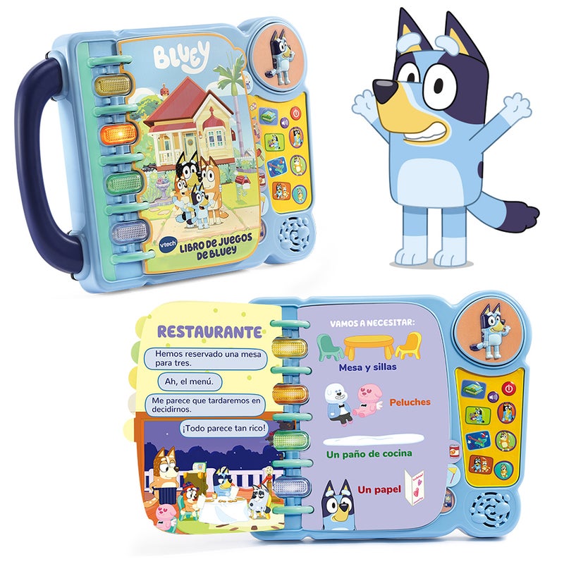 VTech Bluey’s Book of Games Interactive (Blue) | Educational Activity Toy with 4 Learning Modes, 14 interactive pages | Ideal gift for children aged 3-6 years. - Image 3