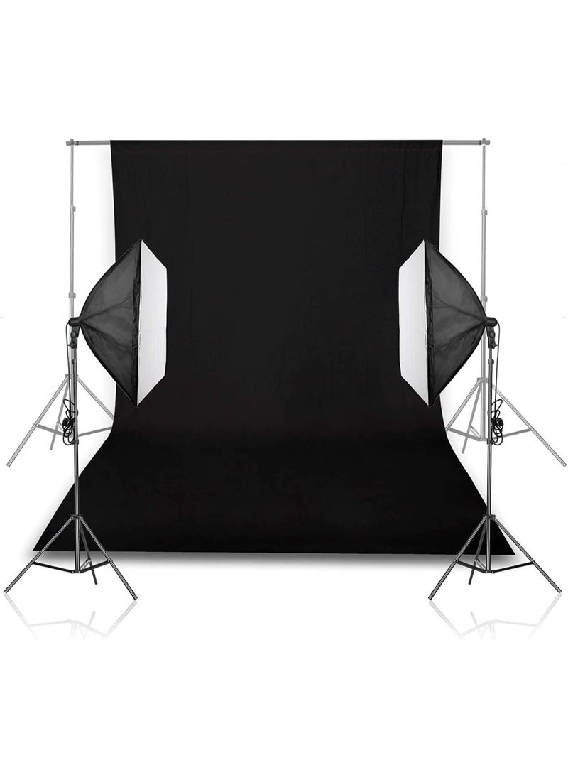 Professional 5x3M Black Screen Backdrop for Photography Background, Large white Screen for Photoshoot, Game Live Steaming Video Conference (9X16Ft white Backdrop) -Black  - Image 3