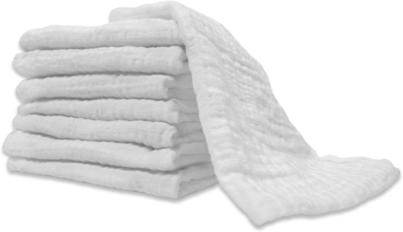 Body Linen 8 Pack Extra Soft Muslin Facial Cloths for Massage Professionals - Body Linen - Image 1
