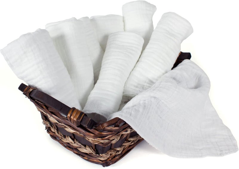 Body Linen 8 Pack Extra Soft Muslin Facial Cloths for Massage Professionals - Body Linen - Image 3