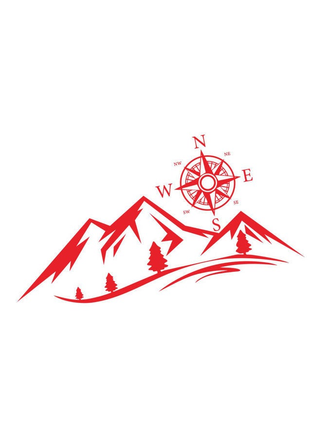 NIBEMINENT 2-Piece Mountains NSWE Compass Navigate Style Car Sticker - Image 1