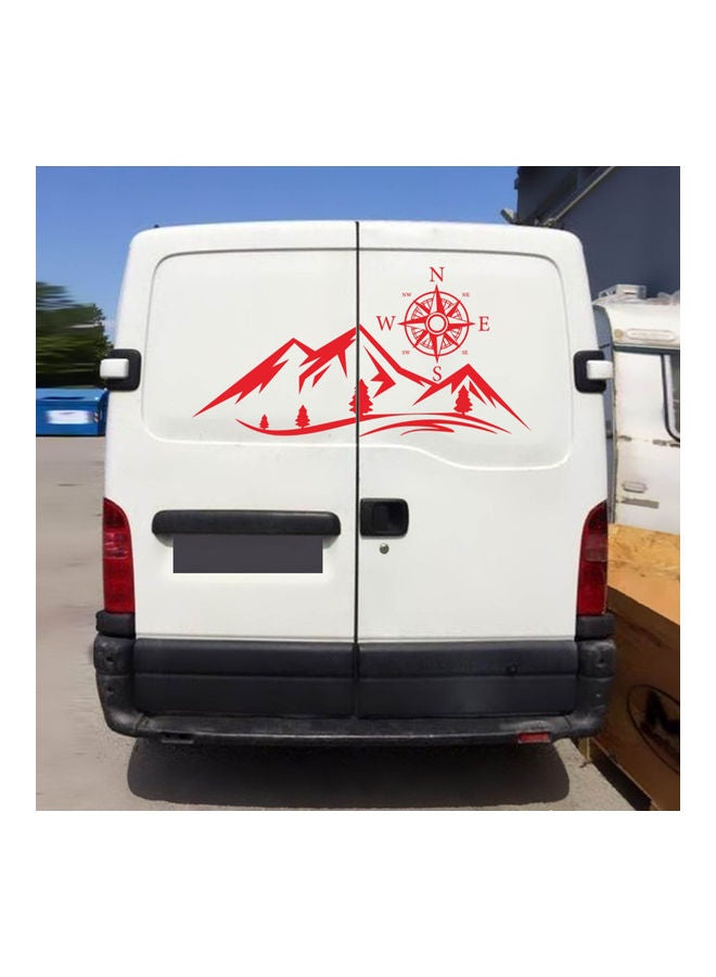 NIBEMINENT 2-Piece Mountains NSWE Compass Navigate Style Car Sticker - Image 2