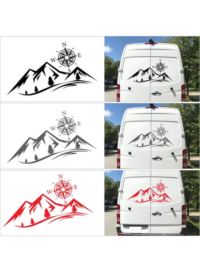 NIBEMINENT 2-Piece Mountains NSWE Compass Navigate Style Car Sticker - Image 4