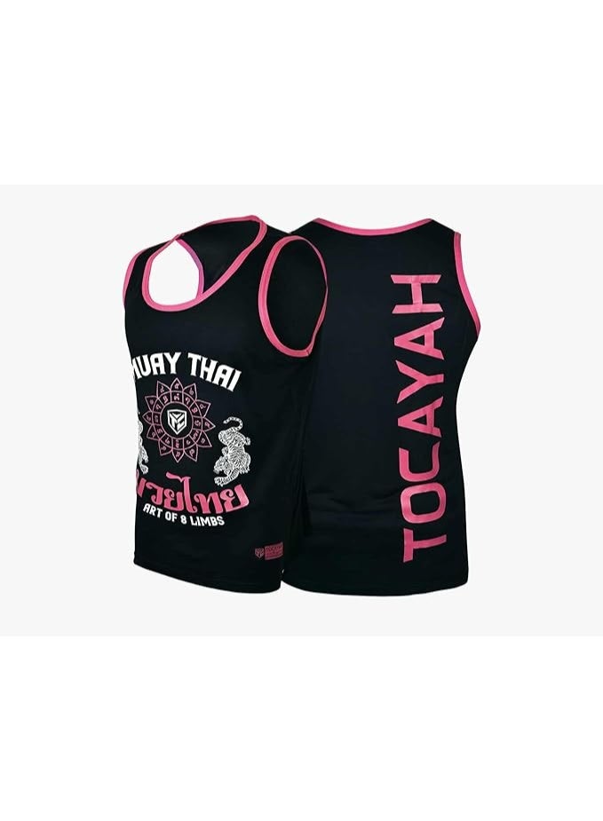 TOCAYAH 8 Limbs Muay Thai Tank Top for Men & Women – Premium Cotton Sleeveless Gym Shirt, Breathable Lightweight Training Vest with Tiger Graphic for MMA, Boxing & Fitness - Image 4