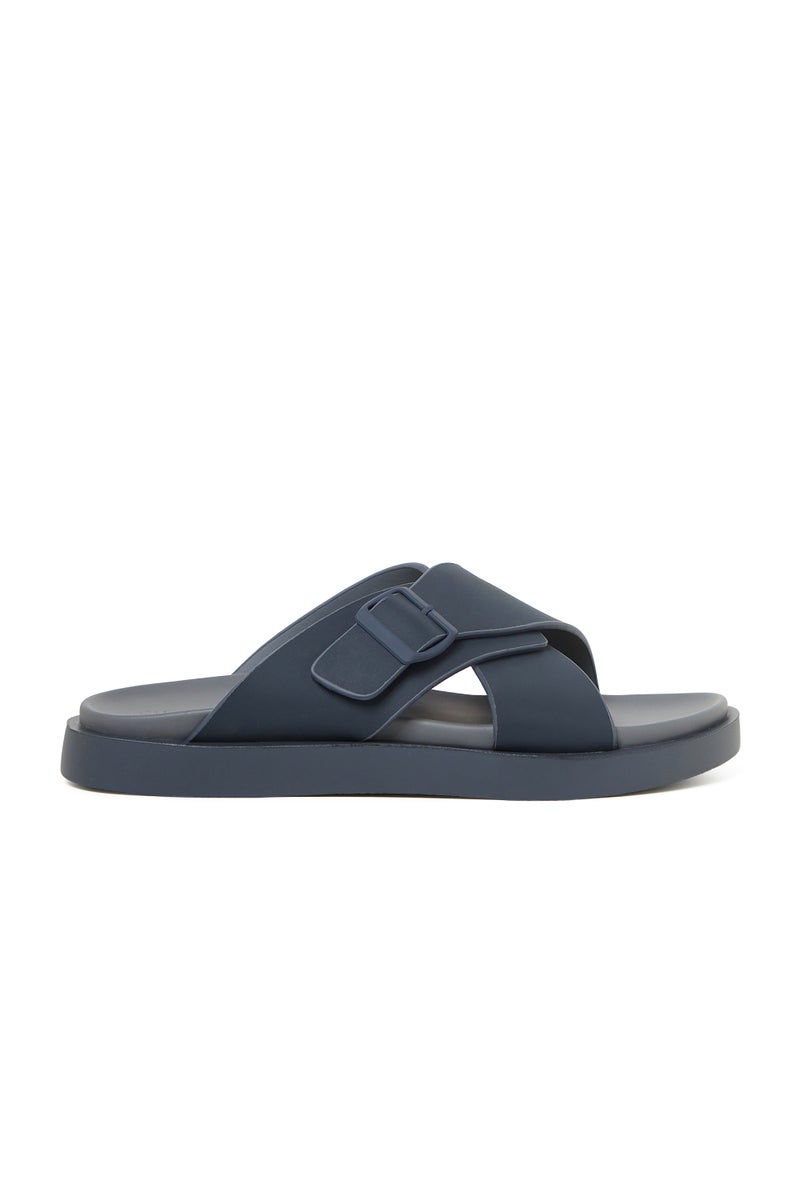 GEOOMNII Arabic Sandals for Mens – BLUE Sandals with Slip On | Comfortable PU Upper & TPR Sole - Image 2