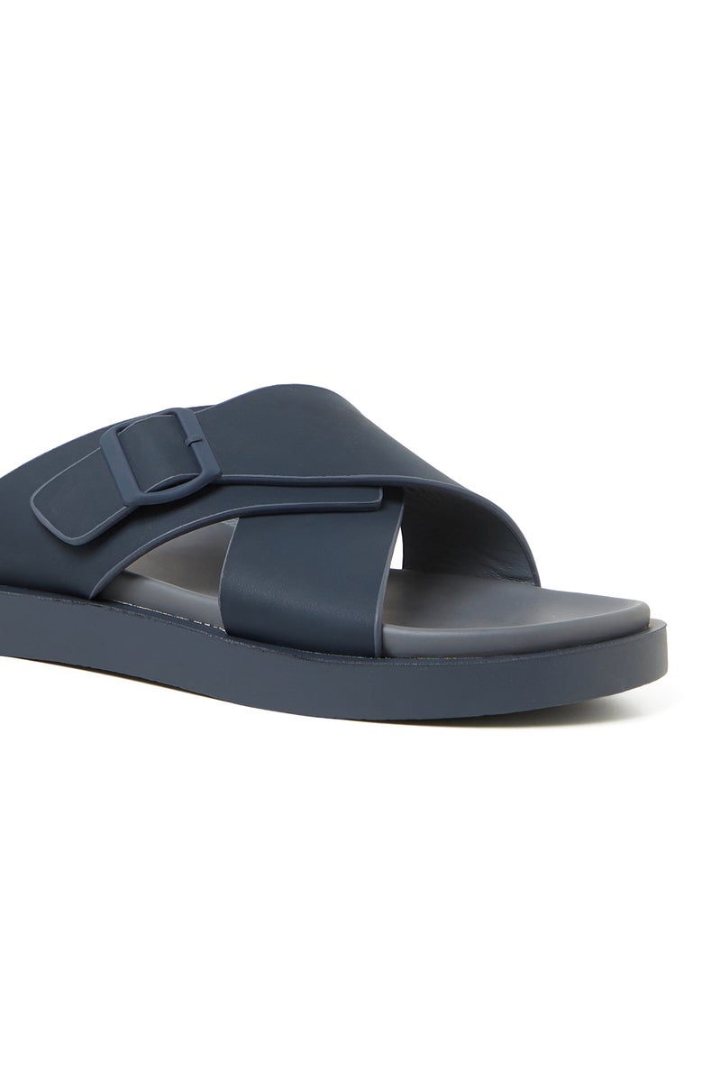 GEOOMNII Arabic Sandals for Mens – BLUE Sandals with Slip On | Comfortable PU Upper & TPR Sole - Image 4