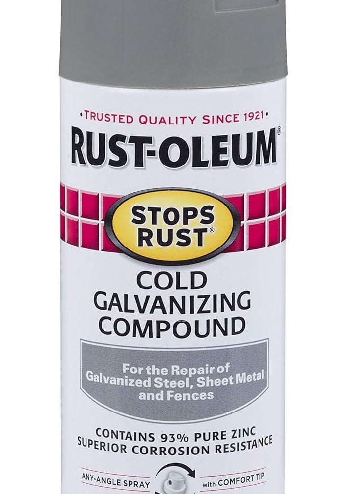 RUST-OLEUM Cold Galvanizing Compound, Gray Flat Silver, 16oz - Superior Corrosion Resistance - Image 1