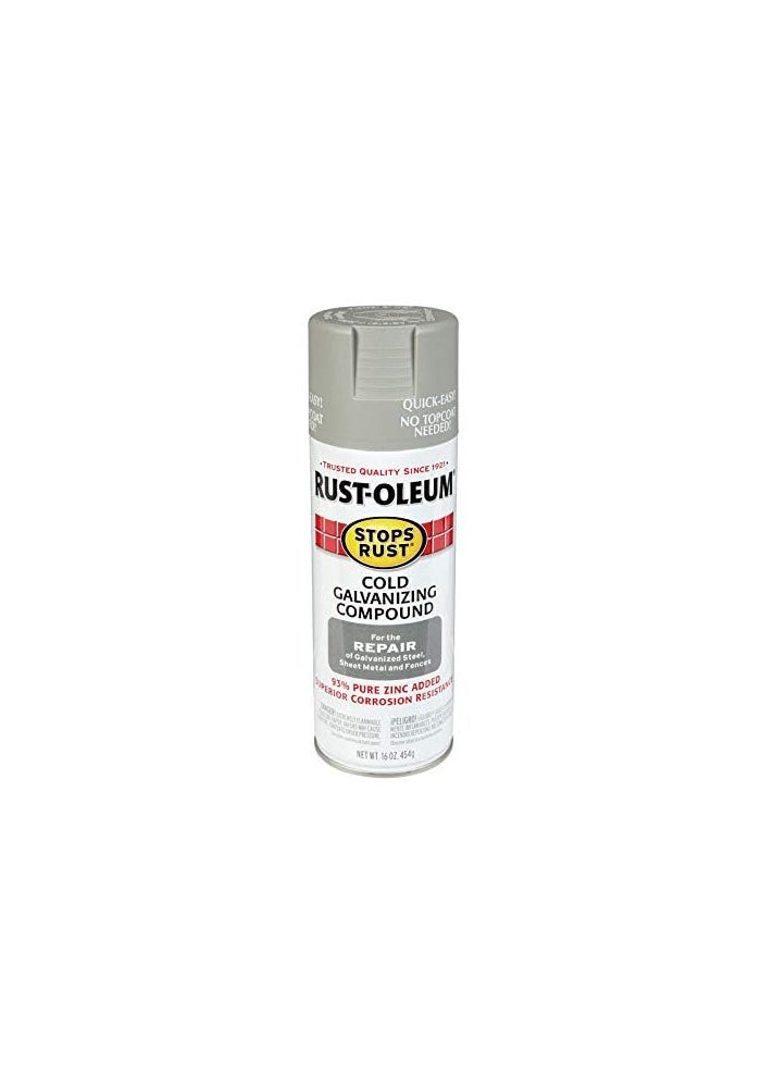 RUST-OLEUM Cold Galvanizing Compound, Gray Flat Silver, 16oz - Superior Corrosion Resistance - Image 2