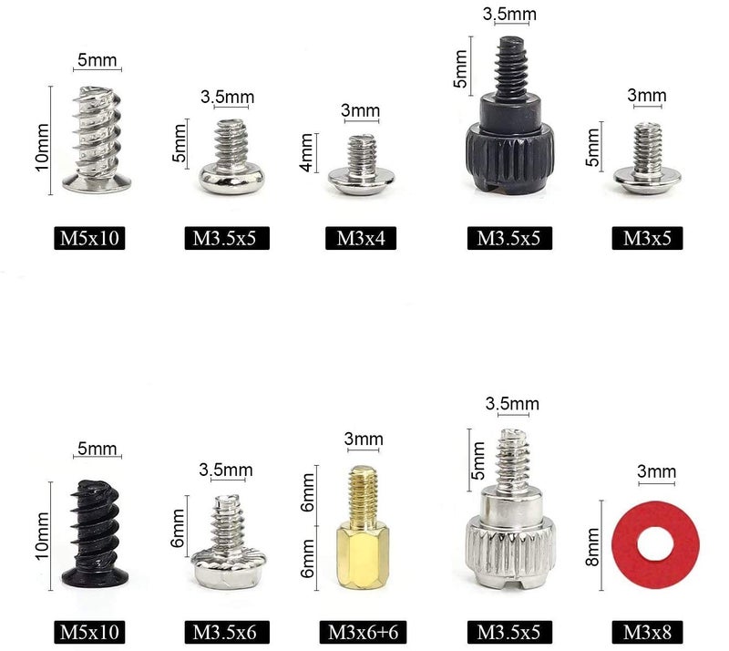 Sutemribor 300PCS Personal Computer Screw Standoffs Set Kit for Hard Drive Computer Case Motherboard Fan Power Graphics - Image 4