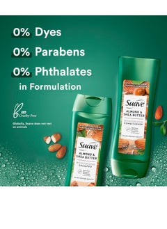 Suave Suave Shampoo and Conditioner Set, Almond & Shea Butter - Moisturizing Shampoo & Conditioner, Dry Hair Treatment, Scented, 12.6 Oz Ea (2 Piece Set)  - Image 2