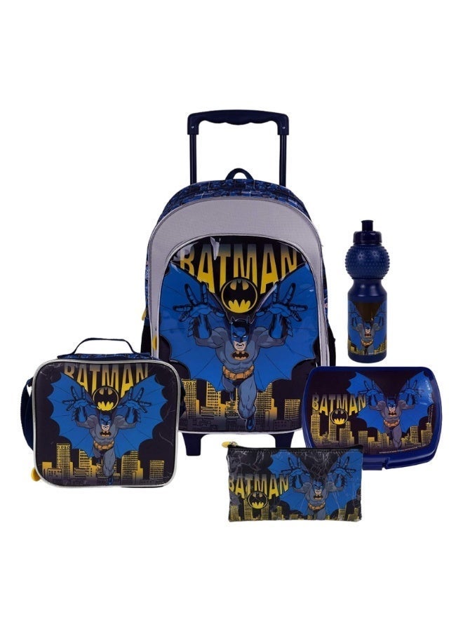 Warner Bros. Batman Superhero Printed 5 In 1 Trolley School Set 16Inch Assorted Designs - Image 3