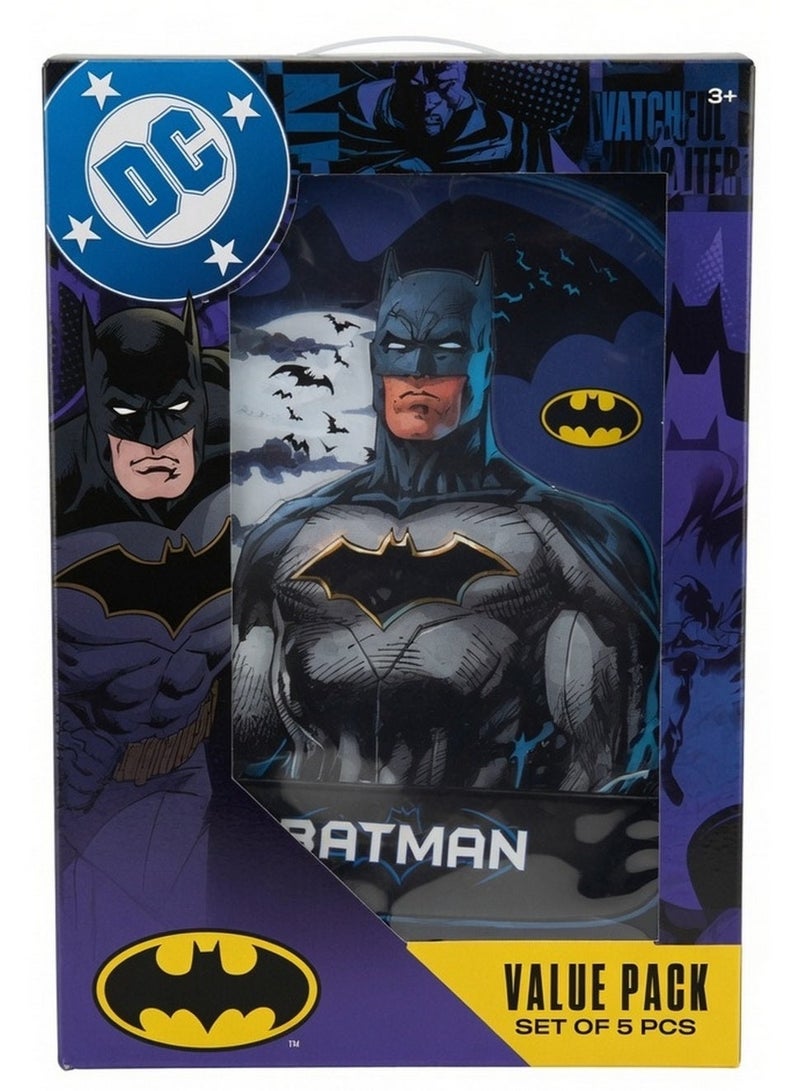 Warner Bros. Batman Superhero Printed 5 In 1 Trolley School Set 16Inch Assorted Designs - Image 1