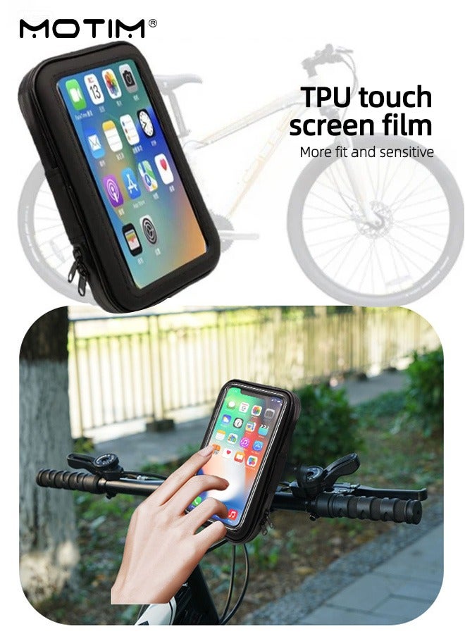 Motim Bike Phone Mount Holder Bike Bag Bicycle Bag, Waterproof Touchscreen Bike Phone Mount, Mountain, Dirt Bike and Motorcycle - 360° Rotating Suitable for Most Smartphones - Image 2