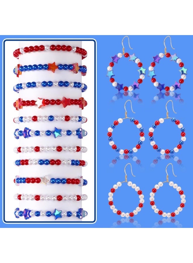 SUNSAR 1200PCS Red White Blue Pony Beads Bulk for Bracelets Making 6mm Beads for Jewelry Making Hair Beads for Braids Crafts Making - Image 4