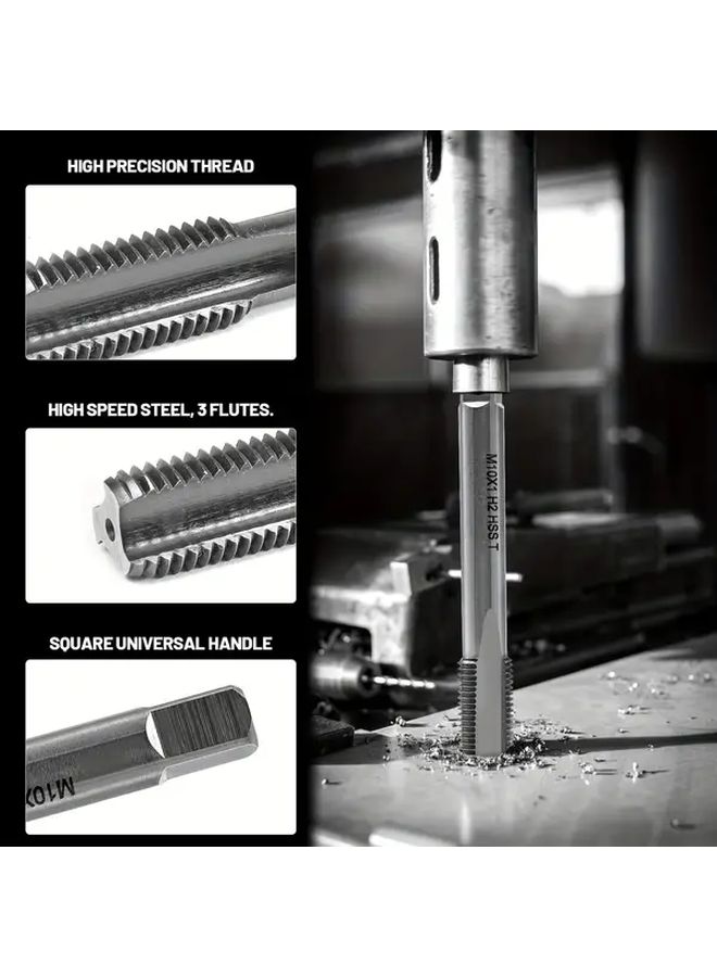 HSS M10 X 1 Fine Pitch External Thread Mill Straight Flute Silk Cone Round Plate Teeth - Image 4