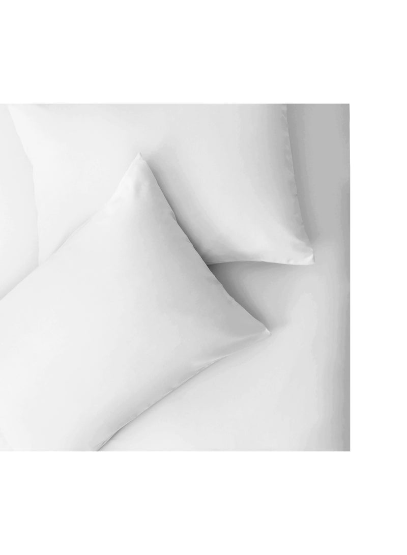Relax Premium Luxury Bed Sheet Set – Extra Soft & Breathable & Skin-Friendly Fitted Sheet with Deep Elastic Pockets, 1 Pillowcase & 1 Fitted Sheet Included, Elegant White, 120x200 cm - Image 1