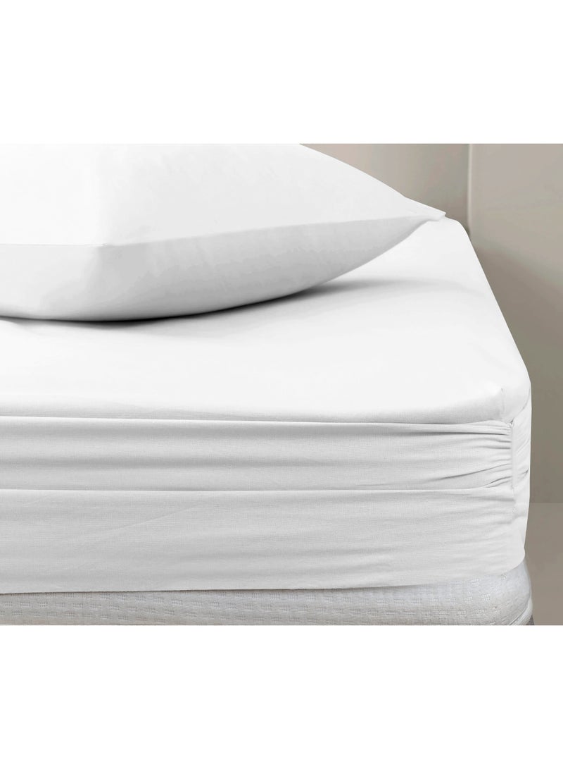 Relax Premium Luxury Bed Sheet Set – Extra Soft & Breathable & Skin-Friendly Fitted Sheet with Deep Elastic Pockets, 1 Pillowcase & 1 Fitted Sheet Included, Elegant White, 120x200 cm - Image 3