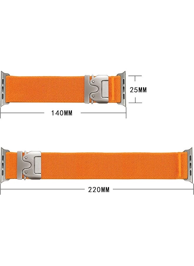 Dado - Nylon Band Compatible With Watch Series 10 Ultra 2 9 8 Ultra 8 7 6 Se Elastic Nylon Strap With Double Button Clasp - Image 1