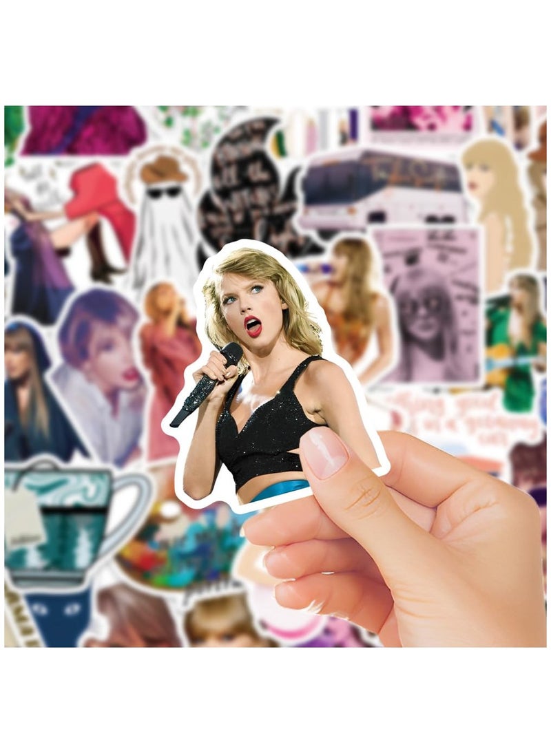 Zikra Taylor Swift Folklore Vinyl Stickers - 200 Pack of Female Pop Singer Stickers for Teens, Perfect for Laptops, Hydro Flasks, Skateboards, and Travel Cases. - Image 3