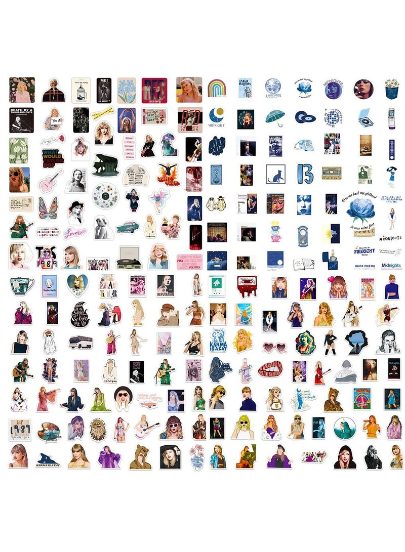 Zikra Taylor Swift Folklore Vinyl Stickers - 200 Pack of Female Pop Singer Stickers for Teens, Perfect for Laptops, Hydro Flasks, Skateboards, and Travel Cases. - Image 4