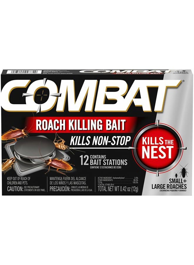 Combat Large + Small Roaches Roach Killing Bait Stations, 12 Count