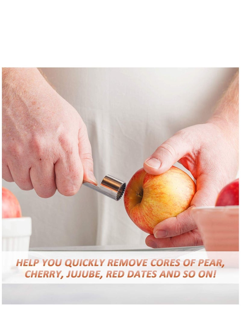 Y&D - Corer, Lever Tool by Stainless Multi-Function Fruit Corer and Pitter Remover Set with Serrated Blade Pear 4 Sizes for Home Kitchen, Pear, Cherry, Jujube Red Date Pieces - Image 1