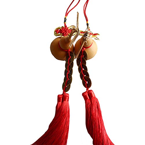 FengShuiGe 2PCS Wooden Hu Lu (Gourd) for Chinese Feng Shui - Chinese Good Luck Wu Lou - Image 2
