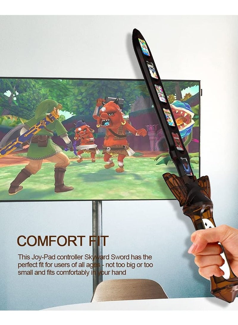 KASTWAVE Compatible with Switch Sports Accessories, Gaming Sword Compatible with Switch Sports Chambara (Swordplay)/The Legend of Zelda: Sky Sword HD, for Joycon Right Controller with 12 Game Card Slots - Image 3