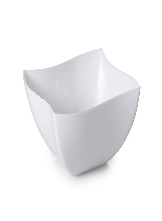 Fineline Settings Wavetrends White China-Like Square 8 oz. Serving Bowl 80 Pieces - Image 1