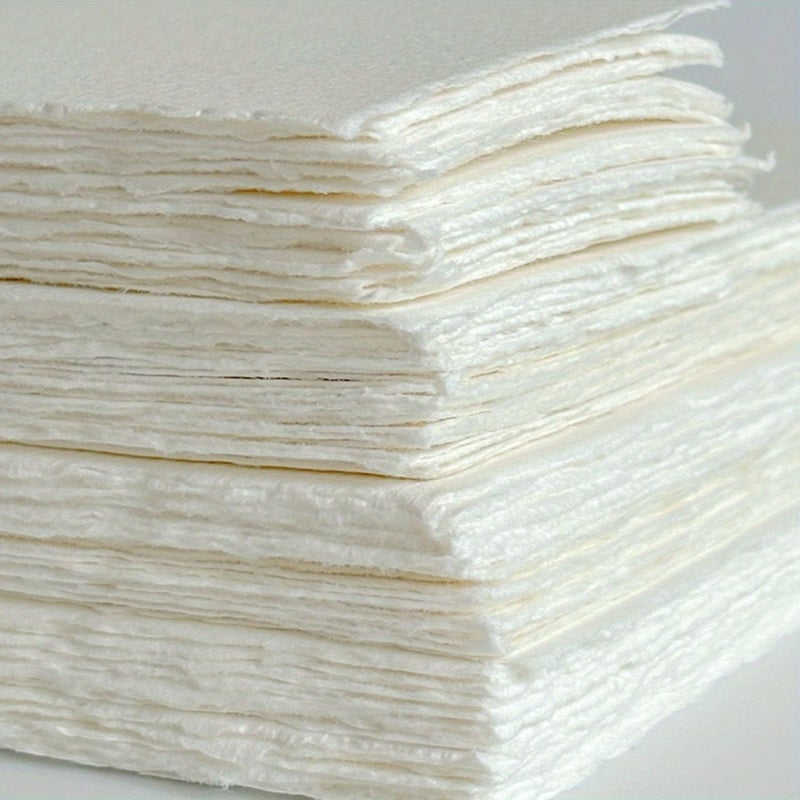 10 Handmade Textured Watercolor Paper Sheets 11.22 x 7.68 Inches Heavyweight 300gsm Deckle Edge for Painting Sketching Scrapbooking Wedding Decorations Artists Beginners College Students Hobbyists - Image 4