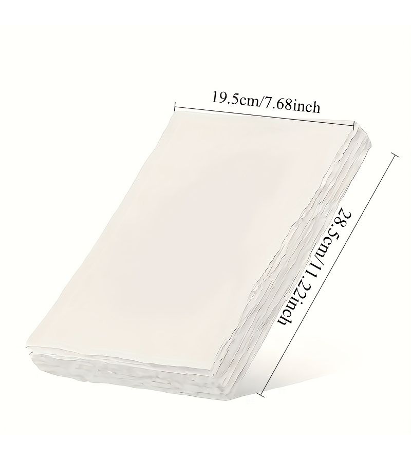 10 Handmade Textured Watercolor Paper Sheets 11.22 x 7.68 Inches Heavyweight 300gsm Deckle Edge for Painting Sketching Scrapbooking Wedding Decorations Artists Beginners College Students Hobbyists - Image 5