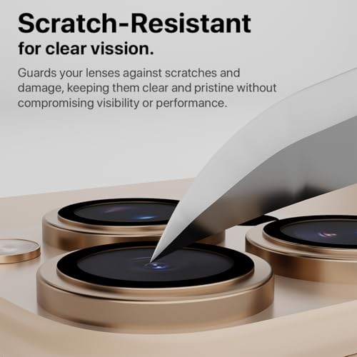 CASEGEAR Clear Pro Camera Lens Protector Compatible With iPhone 16 Pro /16 Pro Max | HD Clarity | Scratch Resistant | Complete Coverage | Easy Installation | Dessert - Image 5