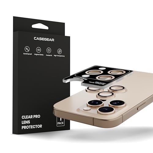 CASEGEAR Clear Pro Camera Lens Protector Compatible With iPhone 16 Pro /16 Pro Max | HD Clarity | Scratch Resistant | Complete Coverage | Easy Installation | Dessert - Image 2