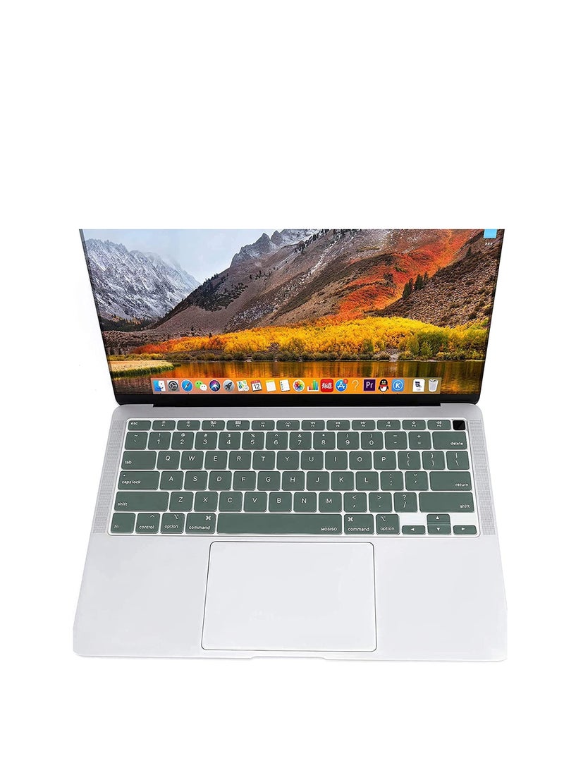 Generic Keyboard Cover Skin Compatible with MacBook Air 15 M4 A3241/M3 A3114 /M2 A2941/Air 13.6 M4 A3240/M3 A3113 /M2 A2681/Pro 14 M4 M3 M2 M1 A3112 A3401 A3185 A2918 A2992 A2779 A2442/Pro 16 M4 M3 M2 M1 A3403 A3186 A2991 A2780 A2485, Midnight Green  - Image 5