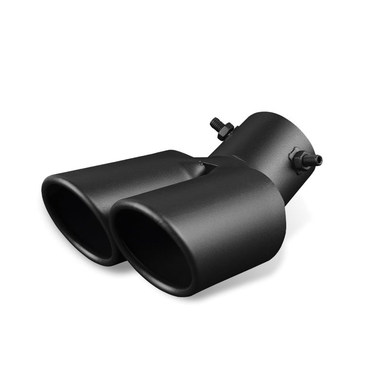 Arwrilt Dual Exhaust Tip, Stainless Steel Bending Muffler Exhaust with Bolt, 2.5" Inlet Dual Tail Pipe Muffler Tip, Automotive Modification Accessory, Universal Tail for Cars (Matte Black) - Image 1