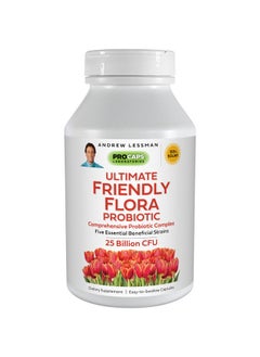 Andrew Lessman Ultimate Friendly Flora Probiotic 30 Capsules 25 Billion Cfu Comprehensive Blend Of Five Probiotic Strains Powerful Immune And Digestive Support. Probiotics For Women Or Men  - Image 1